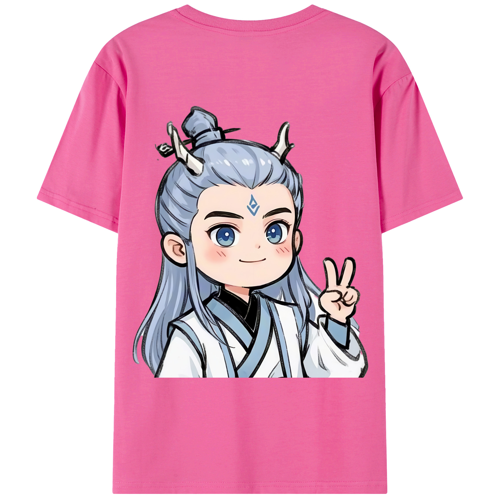（画像用） Ne Zha 2 ナタ 魔童の大暴れ レディース半袖Tシャツ(バックプリント)